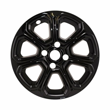 COAST2COAST 16", 7 Spoke, Painted, Gloss Black, Automotive Grade ABS, Set Of 4, Fits Over And Into OEM Wheel IWCIMP456BLK